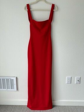 Solace London Joni Maxi Dress in Red (US 4)